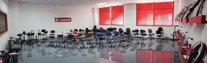 Black Upholstered Vinyl ESD Safe Chairs Used In Electronics Industry
